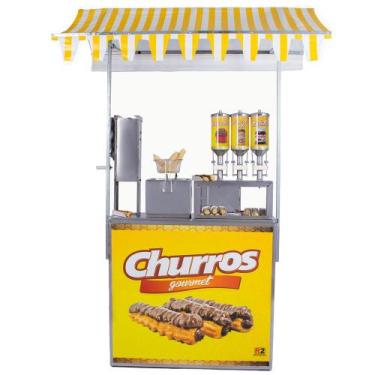 Imagem de Barraca de Churros Profissional com 3 Doceiras Masseira Engrenagem - R