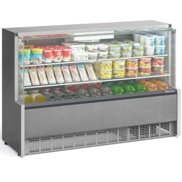 Imagem de Vitrine Refrigerada Ar Forçado Com Vidros Aquecidos Gpfa175a Inox 220V Gelopar