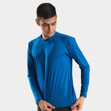 Imagem de Camisa Masculina Manga Longa Proteção Uv Respirável Gola Crew - TR4, G