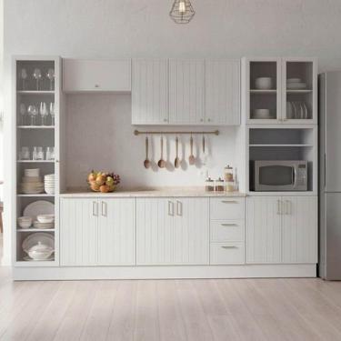 Imagem de Cozinha Modulada 7 Peças com Tampo com Cristaleira Marselha CabeCasa M