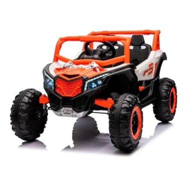 Imagem de Carro Elétrico Infantil Jipe UTV 12V Laranja Domni