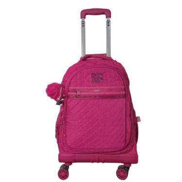 Imagem de Mochila de Rodinhas Escolar Chaveiro Cachorro Rebecca BonBon, Pink