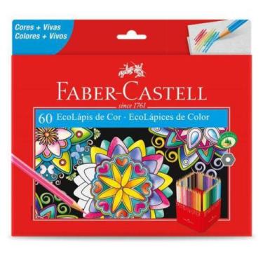 Imagem de Lapis de cor sextavado faber-castell ecolapis - 60 cores