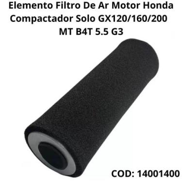 Imagem de Elemento Filtro De Ar Motor Honda Compactador Solo GX120/160/200 MT B4