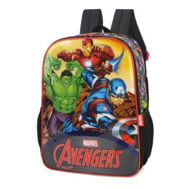 Imagem de Mochila Escolar Costas Infantil Vingadores Marvel Masculina - Luxcel