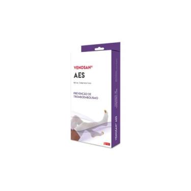 Imagem de Meia 3/4 Antitrombo AES Estéril Branca P 18MMHG PÉ Aberto (AD) - Venos