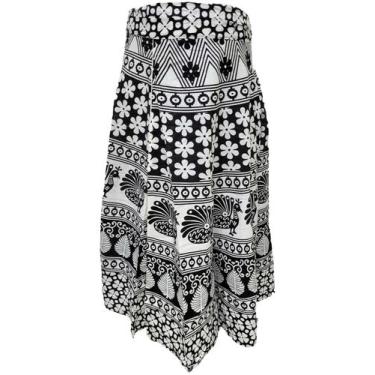Imagem de Saia Longa Envelope Algodão Estampada - Sarat Moda Indiana, Estampado 