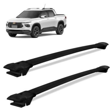 Imagem de Rack Travessa de Teto Chevrolet Montana 2023 2024 Alumínio Preto - Tra