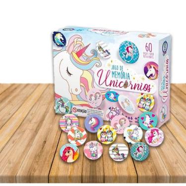 Imagem de Tabuleiro Jogo da memoria Unicornios mais diversão 60pçs - TOIA