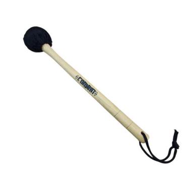 Imagem de Maçaneta Baqueta Surdo Surdão Cabo Curto 30cm Preta - Spanking