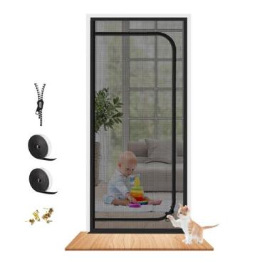 Imagem de Porta Tela para Gatos Dixutzi 36x80 pol. Reforçada e Resistente com Zí