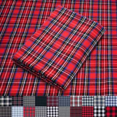 Imagem de Tecido Flanela Xadrez Tartan Vermelho e Preto 100% Algodão 152 cm - Ma