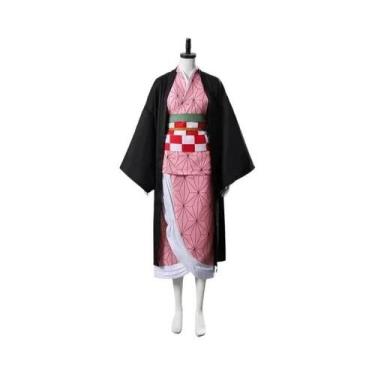 Imagem de Fantasia De Cosplay Anime Kamado Nezuko Para Adultos E Crianças, Kimon
