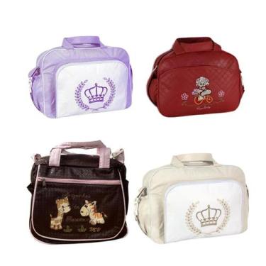 Imagem de Bolsa Frasqueira Pequena Maternidade Impermeável Meninas Mamãe Bebê Mu