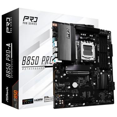Imagem de Placa Mãe Asrock B850 PRO-A com Socket AM5 e DDR5 para Ryzen e RGB e Pcie 5.0, USB 3.2 Gen2, 128GB e PCB 6 Camadas