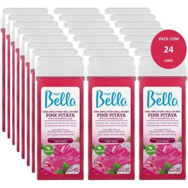 Imagem de Refil Cera Depilatória Rollon Pink Pitaya 100g Depil Bella 24 Unidades