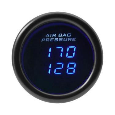 Imagem de Dual Air Suspension Ride Gauge, PSI Blue Air Pressure Gauge com 2PCs 1