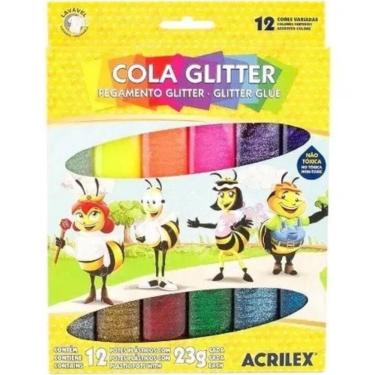 Imagem de Cola Glitter Kit C/12 Cores 23g - Acrilex