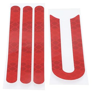 Imagem de Acessórios reflexivos para scooter, adesivo de faixa refletiva mais visível para M365 1S LITE PRO PRO2 para scooter elétrico(vermelho)