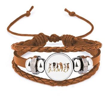 Imagem de un brand Pulseira de couro para animais de estimação Faly Faly, pulseira de amor da amizade, ornamento de joias