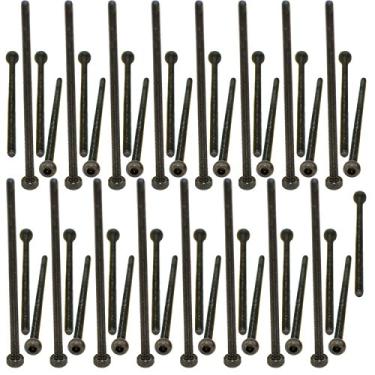 Imagem de XunLiu 50 peças Grau 14,9 liga de aço sextavado, parafusos de cabeça de soquete Allen chave de fenda parafusos de roda preto M2 40 mm