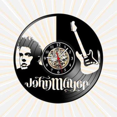 Imagem de Relógio Parede John Mayer Musica Lp Decoração Retrô Vintage - Lp Ilust