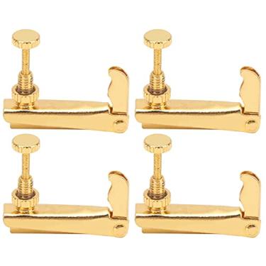 Imagem de Afinadores finos para violino 3/4-4/4 Crazy Sales, afinadores finos de 2,8 cm, 4 peças para violino para violino (ouro)