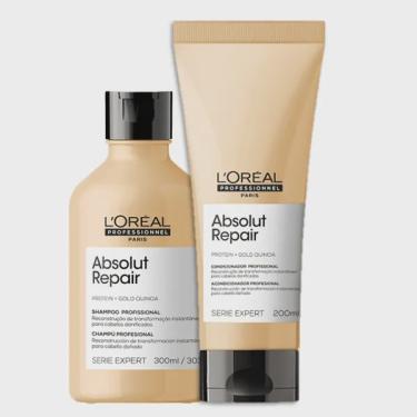 Imagem de LOreal Professionnel Duo Serie Expert Absolut Repair Gold Quinoa Protein Shampoo 300ml e Condicionador 200ml