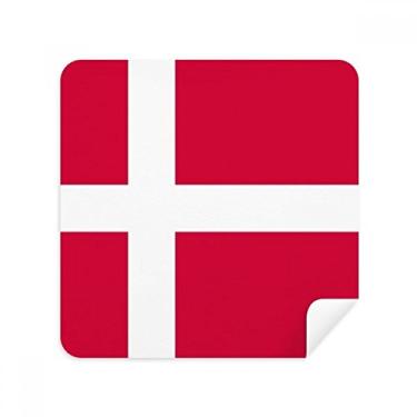 Imagem de Pano de limpeza de tela com bandeira nacional da Dinamarca da Europa, tecido de camurça, pacote com 2