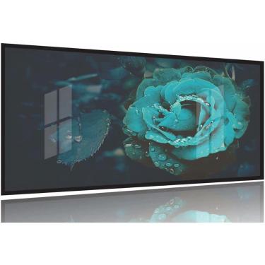 Imagem de Quadros Decorativos Rosa Tiffany Botanico 130x60 Moldura Preta 2x2