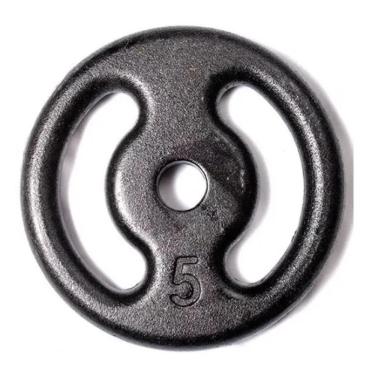 Imagem de Anilha Vazada Ferro Fundido Preto 5kg