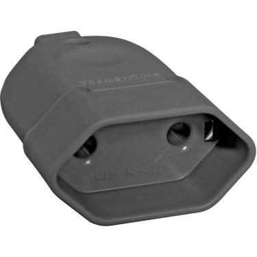 Imagem de Plugue fêmea 2P 10A 250V~ cor preto Tramontina