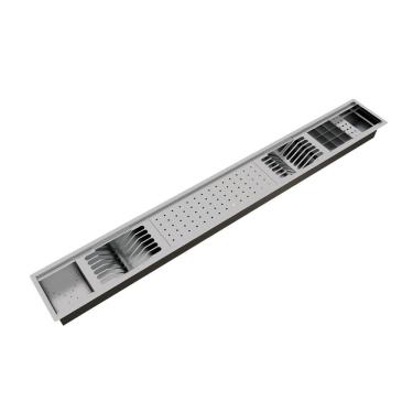 Imagem de Calha Úmida Canal Equipado Escorredor Louça Inox Embutido
