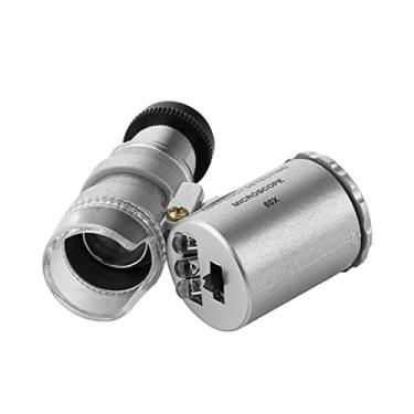 Imagem de Kit de acessórios para microscópio mini microscópio portátil 60X Microscópio de luz LED Microscópio Slides