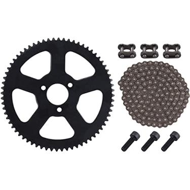 Imagem de CNCMOTOK Corrente 25H 132 Links + Roda dentada traseira 68T 68 dentes, adequada para 49CC Mini Carro Esportivo Bolso Bicicleta 2 Tempos Off-Road Motocicleta Cadeia Pinhão Engrenagem
