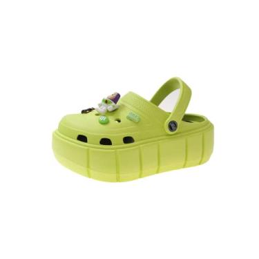 Imagem de Sandália de verão antiderrapante tamanco feminino sapato de jardim moderno lazer confortável, Verde 22, 6.5
