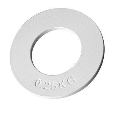 Imagem de Newmind Pratos de peso fracionário premium placa de aço 2" de diâmetro micro para acessórios de treinamento de sobrecarga de halteres ou halteres olímpicos - 0,25 kg branco