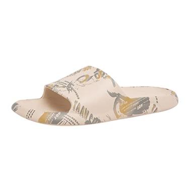 Imagem de Chinelos para mulheres casual verão sandálias romanas abertas com fivela de couro sandálias planas para caminhada retrô sandálias a5, Bege, 8.5
