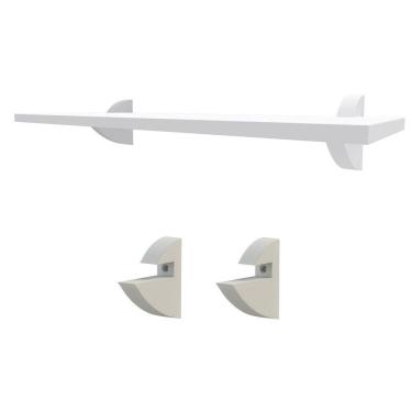 Imagem de Prateleira Decoração Em Mdp 25X60Cm Suporte Clip Multivisão