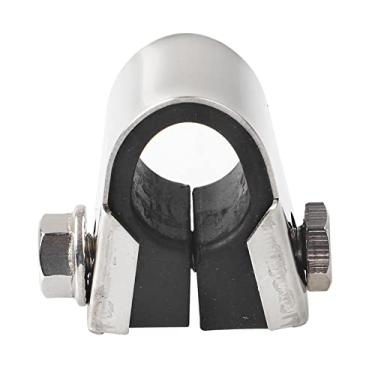 Imagem de FINMOKAL Suporte De Montagem Da Barra Do Guidão Cromado Speedo Braçadeira Medidor De Montagem De Borracha 7/8" 1"