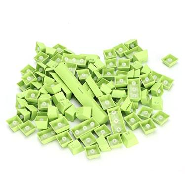 Imagem de Teclas de teclado, teclas PBT, design ergonômico, teclas coloridas resistentes a óleo, teclado de videogame para teclado mecânico, conjunto de 108 teclas (verde)