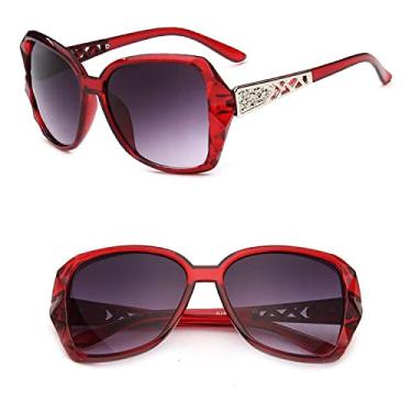 Imagem de Óculos de sol superdimensionados fashion feminino designer vintage feminino óculos de sol de plástico moldura grande espelho preto gradiente oculos, 6, z