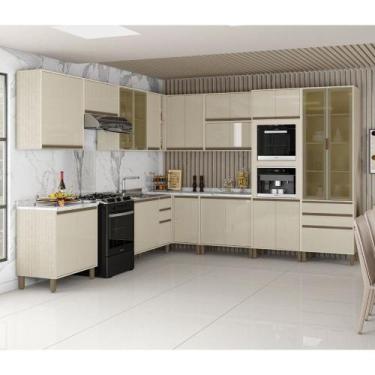 Imagem de Cozinha Completa Modulada 12 Peças Torre Quente Vidro Reflecta Armário