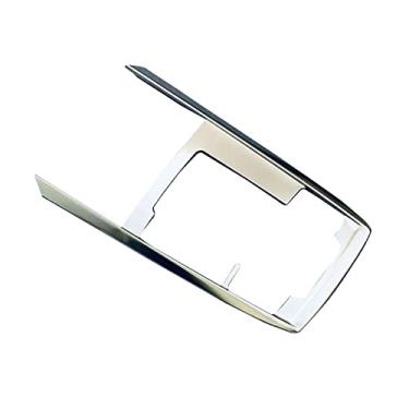 Imagem de GZBFTDH Painel de acabamento de botão de mudança de marcha de carro para Mazda CX50 2022, acessórios de aço inoxidável consoles centrais botas de câmbio maçanetas capa moldura LHD (aço cromado)