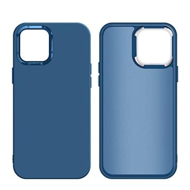 Imagem de Capa de silicone líquido macio de luxo para iphone 13 12 11 pro max xr xr xs 8 7 plus se 2020 armadura grossa, azul profundo, para iphone12 pro max
