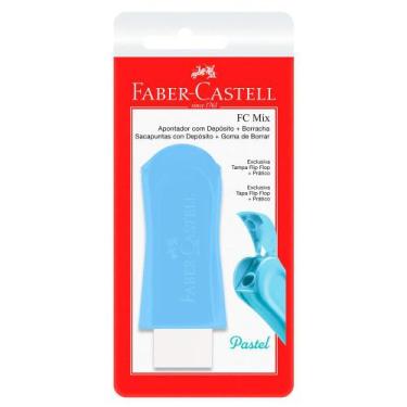Imagem de Apontador Com Depósito E Borracha Fc Mix Azul Pastel - Faber-Castell