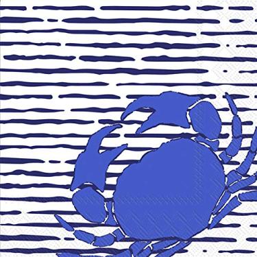 Imagem de Boston International IHR Guardanapos de papel para coquetéis com 3 camadas, 12,7 x 12,7 cm, caranguejo