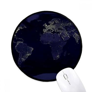Imagem de Mistério espaço planeta terra mapa aéreo mousepad desktop escritório tapete redondo para computador