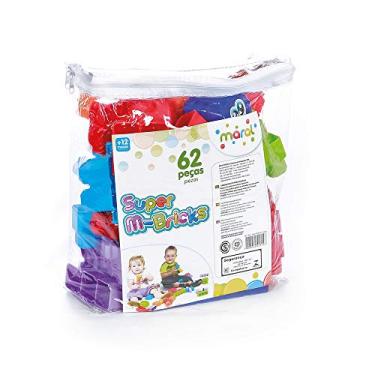 Imagem de Blocos Super M-Bricks 62 Peças,Multicor Maral