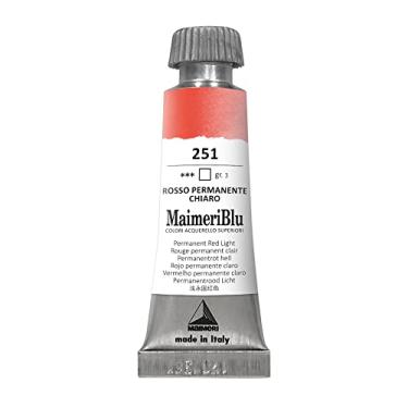 Imagem de MAIMERI BLU Tinta Aquarela Profissional Bisnaga 12ml, Vermelho Permanente Claro